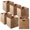 Casafield 12" x 12" Water Hyacinth Storage Baskets, Collapsible Cube Organizers, Woven Bins for Bathroom, Bedroom, Laundry, Pantry, Shelves